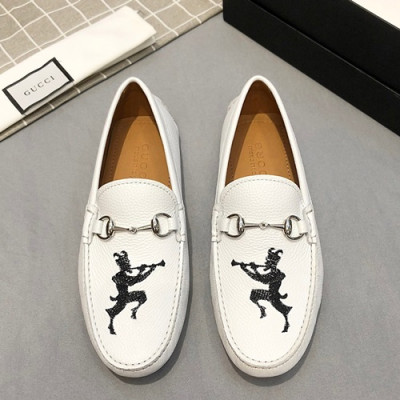 Gucci 2019 Mens Leather Loafer - 구찌 2019 남성용 레더 로퍼 GUCS0152.Size(240 -  275).화이트