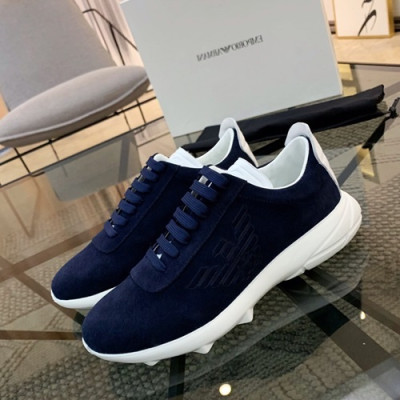 Armani 2019 Mens Suede Sneakers  - 알마니 2019 남성용 스웨이드 스니커즈 ARMS0003,Size(240 - 270).다크네이비