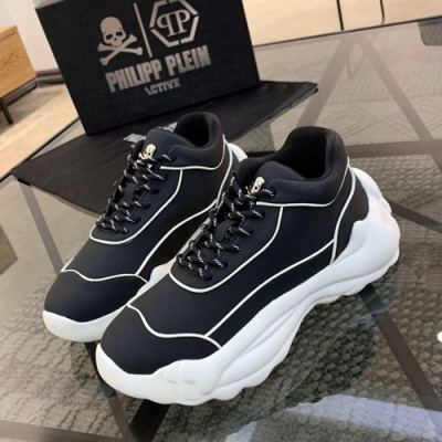 Philipp plein 2019 Mens Leather Running Shoes  - 필립플레인 2019 남성용 레더 런닝슈즈 PPS0005,Size(240 - 270).블랙