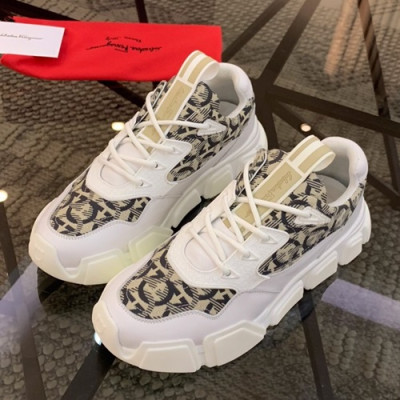 Ferragamo 2019 Mens Leather Running Shoes - 페라가모 2019 남성용 레더 런닝슈즈, FGMS0029,Size(240 - 270).화이트