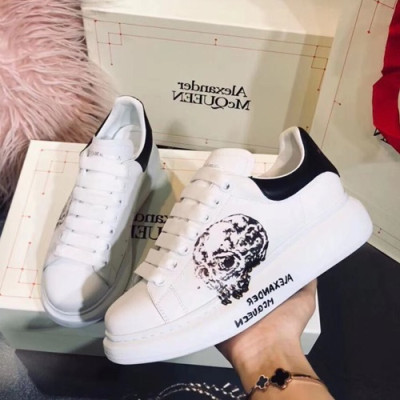 Alexander McQueen 2019 Mm/Wm Oversol Sneakers - 알렉산더맥퀸 2019 남여공용 오버솔 스니커즈 AMQS0012.Size(225 - 270).화이트+블랙