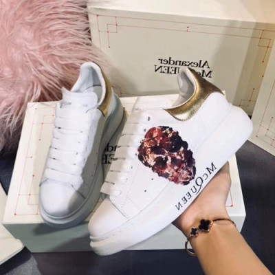 Alexander McQueen 2019 Mm/Wm Oversol Sneakers - 알렉산더맥퀸 2019 남여공용 오버솔 스니커즈 AMQS0013.Size(225 - 270).화이트+옐로우골드