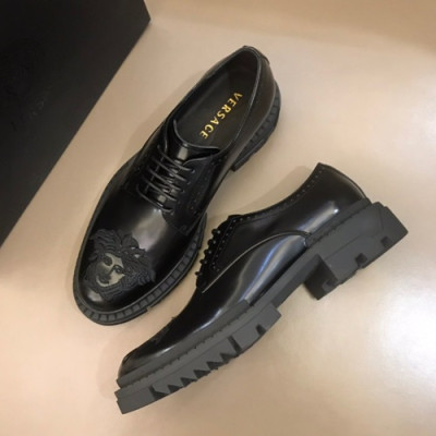 Versace 2019 Mens Leather Oxford Shoes  - 베르사체 2019 남성용 레더 옥스퍼드 슈즈 VERS0009.Size (240 - 270).블랙