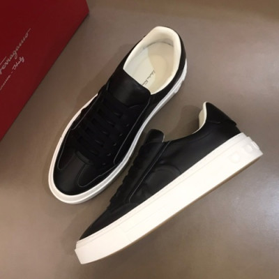 Ferragamo 2019 Mens Leather Sneakers - 페라가모 2019 남성용 레더 스니커즈, FGMS0039,Size(240 - 270).블랙