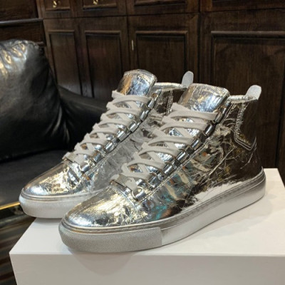 Balenciaga 2019 Mens Leather  Sneakers - 발렌시아가 2019 남성용 레더 스니커즈 BALS0011.Size(240 - 270).실버