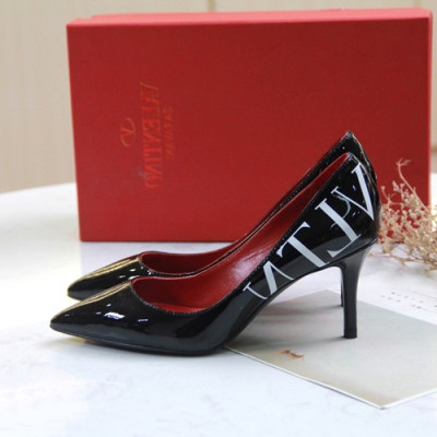 Valentino 2019 Ladies Leather Pumps High Heel - 발렌티노 2019 여성용 레더 펌프스 하이힐 VTS0073.Size(225 - 250).블랙