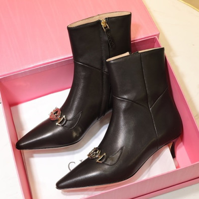 Gucci 2019 Ladies Leather Ankle Boots - 구찌 2019 여성용 레더 앵글 부츠 GUCS0178,Size(225-250),블랙