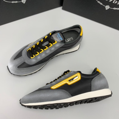 Prada 2019 Mens Leather Sneakers - 프라다 2019 남성용 레더 스니커즈 PRAS0089,Size(245 - 265).그레이
