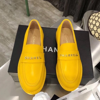 Chanel 2019 Ladies Leather Loafer - 샤넬 2019 여성용 레더 로퍼 CHAS0226.Size(225 - 245).옐로우