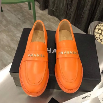 Chanel 2019 Ladies Leather Loafer - 샤넬 2019 여성용 레더 로퍼 CHAS0227.Size(225 - 245).오렌지