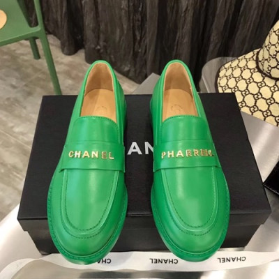 Chanel 2019 Ladies Leather Loafer - 샤넬 2019 여성용 레더 로퍼 CHAS0229.Size(225 - 245).그린