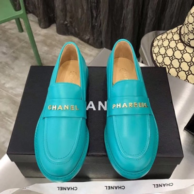 Chanel 2019 Ladies Leather Loafer - 샤넬 2019 여성용 레더 로퍼 CHAS0231.Size(225 - 245).블루