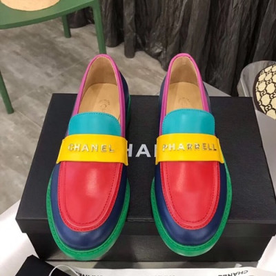 Chanel 2019 Ladies Leather Loafer - 샤넬 2019 여성용 레더 로퍼 CHAS0233.Size(225 - 245).네이비+레드