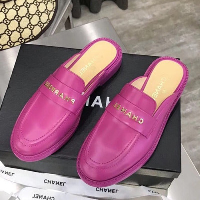Chanel 2019 Ladies Leather Bloafer Slipper - 샤넬 2019 여성용 레더 블로퍼 슬리퍼 CHAS0235.Size(225 - 245).퍼플