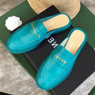 Chanel 2019 Ladies Leather Bloafer Slipper - 샤넬 2019 여성용 레더 블로퍼 슬리퍼 CHAS0236.Size(225 - 245).블루