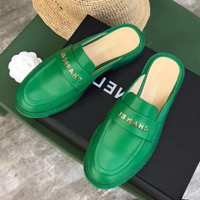 Chanel 2019 Ladies Leather Bloafer Slipper - 샤넬 2019 여성용 레더 블로퍼 슬리퍼 CHAS0239.Size(225 - 245).그린