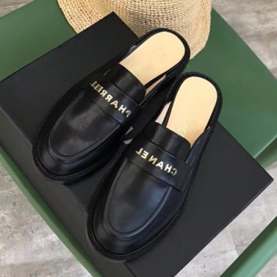 Chanel 2019 Ladies Leather Bloafer Slipper - 샤넬 2019 여성용 레더 블로퍼 슬리퍼 CHAS0240.Size(225 - 245).블랙