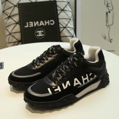 Chanel 2019 Mm / Wm Leather Running Shoes - 샤넬 2019 남여공용 레더 런닝슈즈 CHAS0248.Size(225 - 275).블랙