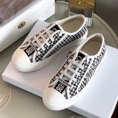 Dior 2019 Ladies Canvas Sneakers - 디올 2019 여성용 캔버스 스니커즈 DIOS0042.Size(225 - 250).화이트+블랙
