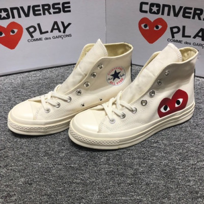 Cdgplay 2019 Mm / Wm Converse Sneakers - 꼼데가르송 2019 남여공용 컨버스 스니커즈 CDGS0001, Size (225 - 270),화이트