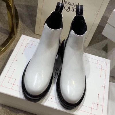 Alexander McQueen 2019 Ladies Leather Boots - 알렉산더맥퀸 2019 여성용 레더 부츠,AMQS0037.Size(225 - 250).화이트