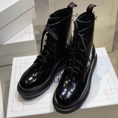 Alexander McQueen 2019 Ladies Leather Boots - 알렉산더맥퀸 2019 여성용 레더 부츠,AMQS0041.Size(225 - 250).블랙