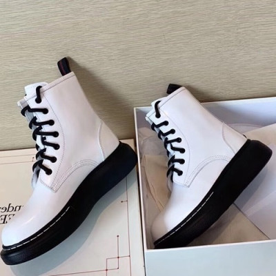 Alexander McQueen 2019 Ladies Leather Boots - 알렉산더맥퀸 2019 여성용 레더 부츠,AMQS0042.Size(225 - 250).화이트