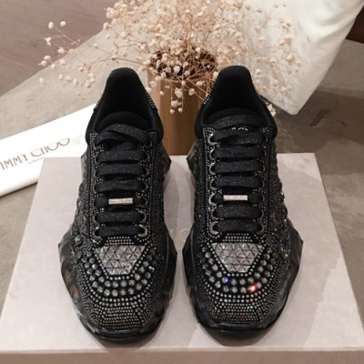 Jimmy Choo 2019 Ladies Sneakers - 지미츄 2019 여성용 스니커즈, JIMS0052,Size(225 - 245),블랙