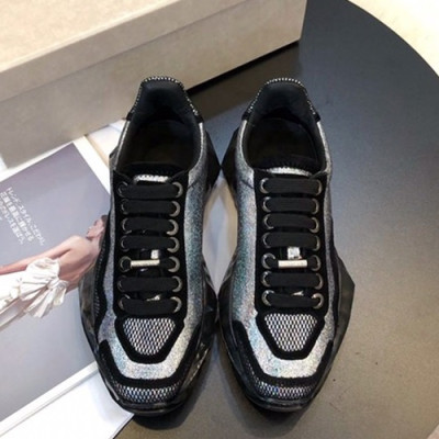Jimmy Choo 2019 Ladies Sneakers - 지미츄 2019 여성용 스니커즈, JIMS0053,Size(225 - 250),실버+블랙