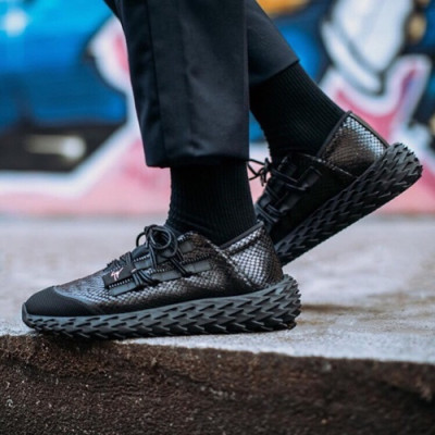 Giuseppe Zanoti 2019 Mens Leather Sneakers - 쥬세페 자노티 2019 남성용 레더 스니커즈 GZS0010.Size(245 - 270).블랙