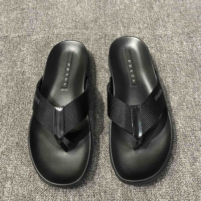 Prada 2019 Mens Leather Slipper - 프라다 2019 남성용 레더 슬리퍼,PRAS0091.Size(245 - 265).블랙