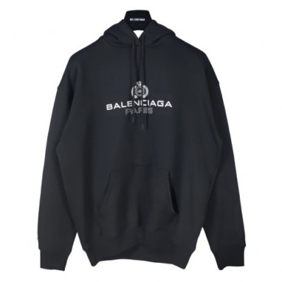 Balenciaga 2019 Mm/Wm Logo Oversize Cotton Hood Tee - 발렌시아가 남자 로고 오버사이즈 코튼 후드티 Bal011x.Size(xs - m).블랙
