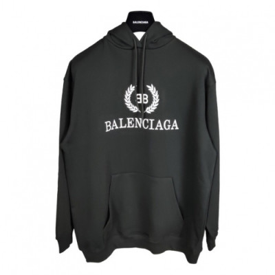 Balenciaga 2019 Mm/Wm Logo Oversize Cotton Hood Tee - 발렌시아가 남자 로고 오버사이즈 코튼 후드티 Bal012x.Size(xs - m).블랙