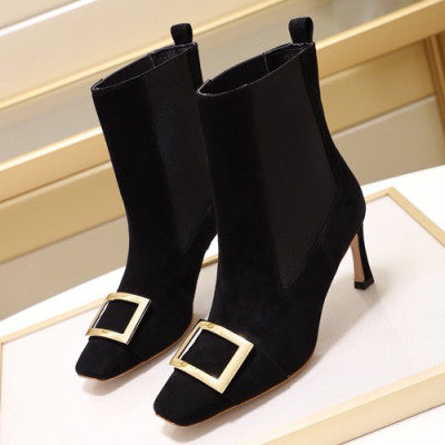 Roger Vivier  2019 Ladies Suede High Heel Boots - 로저비비에 2019 여성용 스웨이드 하이힐 부츠 RVS0060,Size(225-250),블랙