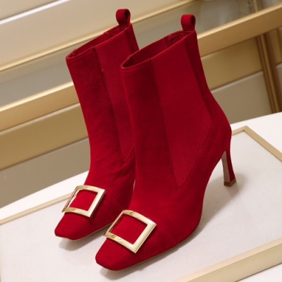 Roger Vivier  2019 Ladies Suede High Heel Boots - 로저비비에 2019 여성용 스웨이드 하이힐 부츠 RVS0062,Size(225-250),레드