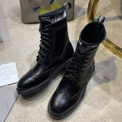 Dior 2019 Ladies Leather Boots - 디올 2019 여성용 레더 부츠 DIOS0057,Size(225-250),블랙
