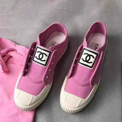 Chanel 2019 Ladies Canvas Sneakers - 샤넬 2019 여성용 캔버스 스니커즈 CHAS0277.Size(225 - 250).핑크