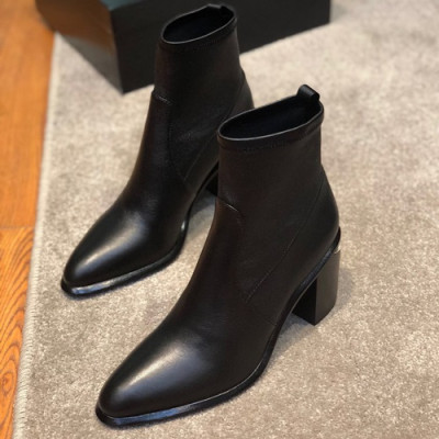 Alexander wang 2019 Ladies Leather High Heel Boots - 알렉산더왕 2019 여성용 레더 하이힐 부츠 ALWS0007,Size(225-245),블랙