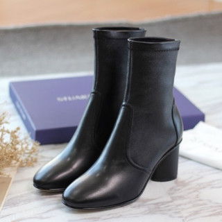 Stuart Weitzman 2019 Ladies Leather High Heel Boots - 슈트어트 와이츠먼 2019 여성용 레더 하이힐 부츠 STUS0016,Size(225-245),블랙
