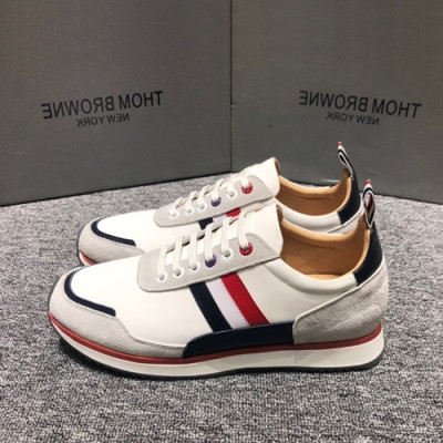 Thom Brown 2019 Mens Leather Sneakers - 톰브라운 2019 남성용 레더 스니커즈 THOMS0010,Size(245 - 270).화이트