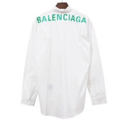 Balenciaga 2019 Mens Logo Oversize Cotton shirt - 발렌시아가 2019 남성 로고 오버사이즈 코튼 셔츠 Bal0265x.Size(xs - m).화이트