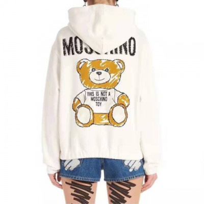 Moschino 2019 Mm/Wm Logo Teddy Cotton Hood Tee - 모스키노 2019 남자 로고 테디 코튼 후드티 Mos0020x.Size(2xs - s).화이트
