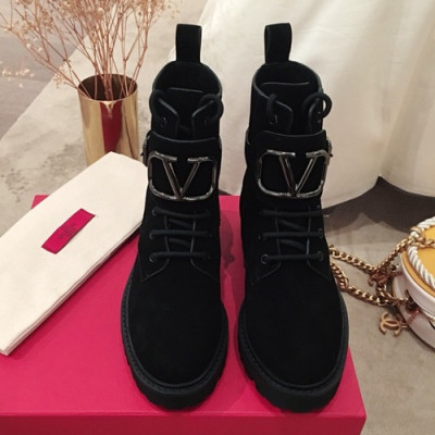 Valentino  2019 Ladies Suede Boots - 발렌티노 2019 여성용 스웨이드 부츠 VTS0080,Size(225-250),블랙