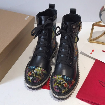Christian Loubutin 2019 Ladies Leather Boots - 크리스챤루부탱 2019 여성용 레더 부츠,CLS0008,Size(225 - 250).블랙