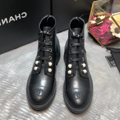 Chanel 2019 Ladies Leather Boots - 샤넬 2019 여성용 레더 부츠 CHAS0281,Size(225-250),블랙
