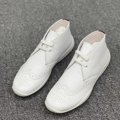 Prada 2019 Mens Leather Sneakers - 프라다 2019 남성용 레더 스니커즈 PRAS0097,Size(245 - 265).화이트