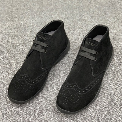 Prada 2019 Mens Suede Sneakers - 프라다 2019 남성용 스웨이드 스니커즈 PRAS0098,Size(245 - 265).블랙