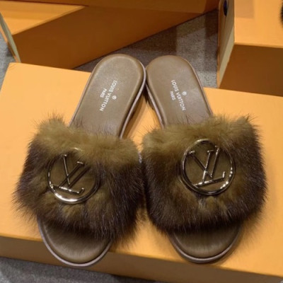 Louis Vuitton 2019 Ladies Mink Fur Slipper - 루이비통 2019 여성용 밍크퍼 슬리퍼 LOUS0175,Size(225 - 250).브라운