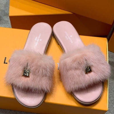 Louis Vuitton 2019 Ladies Mink Fur Slipper - 루이비통 2019 여성용 밍크퍼 슬리퍼 LOUS0178,Size(225 - 250).핑크
