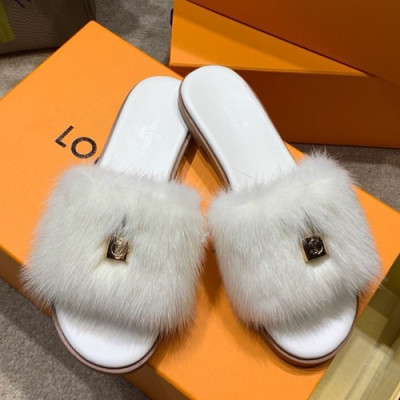 Louis Vuitton 2019 Ladies Mink Fur Slipper - 루이비통 2019 여성용 밍크퍼 슬리퍼 LOUS0180,Size(225 - 250),화이트